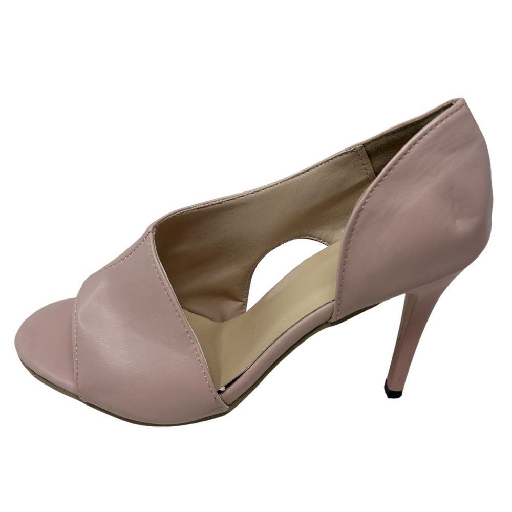 Women Open-toed Roman Shoes Fish Mouth Side Hollow High Heels Pink 42